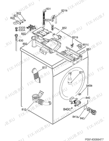 Взрыв-схема стиральной машины Husqvarna Electrolux QW16730HT - Схема узла Hydraulic System 272